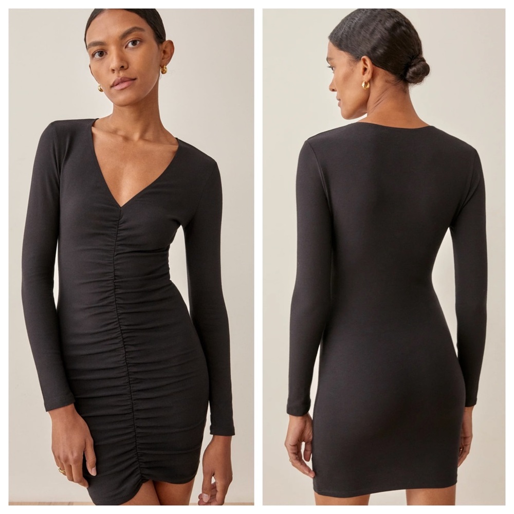 NWOT Reformation Cally dress, XL, black
